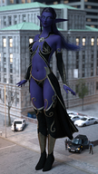 giantess city high_heels buildings glasses elf boots standing vehicles night_elf purple_skin digital_render madamemaeve einflaeda