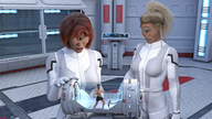 giantess blonde red_hair trapped giantesses drcreep looking_at_tiny digital_render cyclops alines