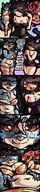 drawing growth vore furry blushing tail comic black_hair color tongue blue_eyes mouth cleavage bra saliva stockings stomach kiki shrunken_woman throat cat_girl striped_stockings june orange_eyes mouse_girl black_dress internal_view mspaintgts koko