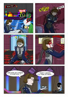 drawing growth giantess comic color clothed anime blood indoors motorcycle dialogue persona_5 sayerraider makoto_niijima