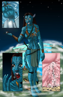 drawing giantess vore giga alien color handheld barefoot digestion foot_crush inside_stomach avatar ericalannelson on_palm neytiri navi