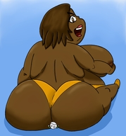 bikini drawing giantess color butt_crush sitting bbw voluptuous redcaped