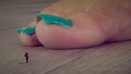 collage micro feet barefoot shrunken_man nail_polish loryelle