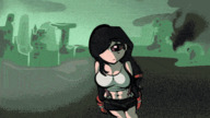breasts drawing growth giantess panties giga upskirt color planet cleavage tifa_lockhart final_fantasy tifa low_angle brown_eyes animation flash mspaintgts ff7