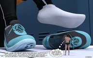 shoes domination story shrunken_man standing locker_room digital_render thought_bubble up_close narration aaabbbzzz