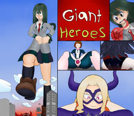 drawing giantess size_difference city mega comic color destruction butt_crush giantesses tsuyu_asui my_hero_academia maskedcocoa midnight mt._lady ochaco_uraraka