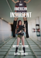 collage long_hair swimsuit clothed brunette boots fishnets shrunken_woman standing poster sophie_turner assault_rifle