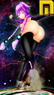 giantess giga space long_hair butt destruction planet purple_hair gloves foot_crush neptune hyperdimension_neptunia digital_render cosmic_giantess maximumbanana