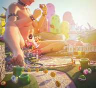 giantess nude destruction handheld barefoot digital_render flagg3d bowsette super_crown