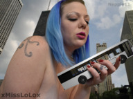 giantess collage handheld blue_hair bus red_nails nepple11 xmisslolox