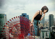 giantess collage city brunette asian looking_down ferris_wheel kyojingirls