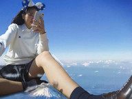 giantess collage mega brunette asian sitting mountains cellphone kyojingirls