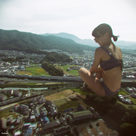 giantess collage city brunette asian sunglasses mountains kyojingirls