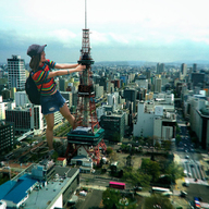giantess collage city brunette asian tower kyojingirls