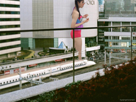 giantess collage city brunette train asian sunglasses kyojingirls