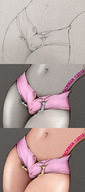 drawing domination navel shrunken_man close_up entrapment daisy_dukes zackman