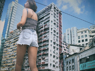 giantess collage city brunette asian kyojingirls
