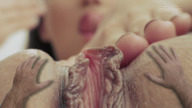 collage pussy clit hand shrunken_man labia shaven up_close pubic_mound sfxhh3