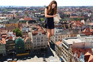 giantess collage city long_hair clothed high_heels buildings brunette street wonderslug dress walking vehicles purse alycia_debnam-carey natkatz
