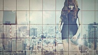 giantess collage city looking_down reflection loryelle