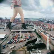 giantess collage socks asian shipping_containers kyojingirls