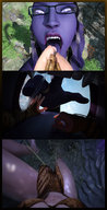 vore comic glasses stomach night_elf point_of_view looking_at_viewer internal_view digital_render madamemaeve