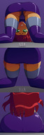 drawing giantess panties alien comic color butt skirt butt_crush green_eyes teen_titans red_hair starfire boots thick_thighs dc_comics anon orange_skin ravenravenraven looking_at_tinies