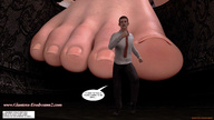 micro feet toes barefoot shoes story running shrunken_man ilayhu dialogue digital_render giantess-erodreams2 narration