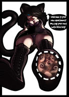 drawing panties feet upskirt black_hair color blue_eyes cleavage domination low_angle in_shoe dress boots shrunken_woman teasing entrapment female_domination dirty cat_girl leather smelly lucy june thigh_highs no_background mspaintgts