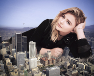 giantess collage city mega destruction clothed helicopter lying_down skyscraper looking_at_viewer chloe_moretz