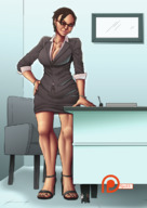 drawing color shrunken_men office looking_down spokle sheva_alomar resident_evil_5