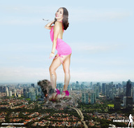 giantess collage city destruction high_heels helicopter brunette fire legs airplane skyscraper smoke pink cinematic-gts jenna_sativa