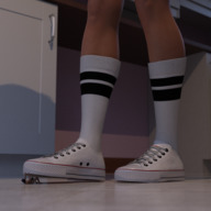 domination socks shrunken_man sneakers floor imminent_crush digital_render sayju