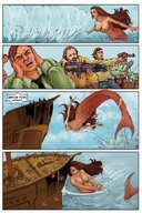 breasts drawing nipples giantess tail comic color long_hair destruction ocean brunette mermaid story swimming falling onlookers ships giantessfan sailors preview_page sonic_blast