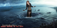 giantess collage ocean military gloves red_hair dress airplane storm ships lightning giantessbuster209 whirlpool amarie-tinuviel navy_ships