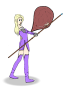 drawing giantess vore blonde color blue_eyes stomach inside_stomach satay