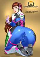 drawing color long_hair butt brunette camel_toe boots kneeling uniform shrunken_man oral_sex giorunog looking_back dialogue trapped_inside