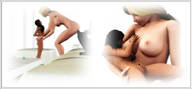 breasts nipples gentle nude pussy blonde black_hair long_hair handheld mini_giantess sitting navel lesbians women shaven sofa suckling nursing digital_render mikester65