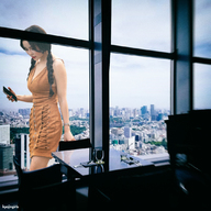 giantess collage city asian phone window kyojingirls