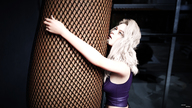 blonde fishnets shrunken_woman looking_up digital_render fater