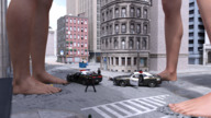 giantess city blonde barefoot brunette police giantesses vehicles outdoors digital_render bullies lfcfan rfd_comics