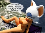 giantess nude city sonic_the_hedgehog rouge_the_bat digital_render telehypnotic