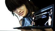 black_hair clothed shrunken_man laptop digital_render fater
