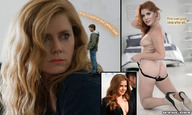 breasts gentle collage nude panties long_hair butt clothed cleavage high_heels domination red_hair kneeling entrapment looking_back dialogue amy_adams gtslust