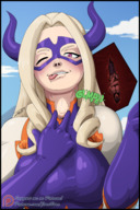 drawing giantess vore horns blonde color swallowed internal_view jora-bora my_hero_academia midnight mt._lady