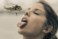 giantess collage vore tongue mouth teeth helicopter military open_mouth imminent_vore rescue amanda_cerny redcoffee1