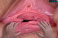 collage insertion pussy hand shrunken_man point_of_view labia shaven up_close vaginal_walls urethra sfxhh3