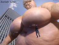 giantess collage large_breasts buildings bbw looking_down piercing point_of_view looking_at_viewer hanging_on nepple11 zariah_june