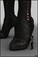 gentle feet clothed high_heels nylons shrunken_man painting standing digital_render starkadhr