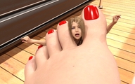 barefoot domination story shrunken_woman between_toes pedicure digital_render up_close aaabbbzzz